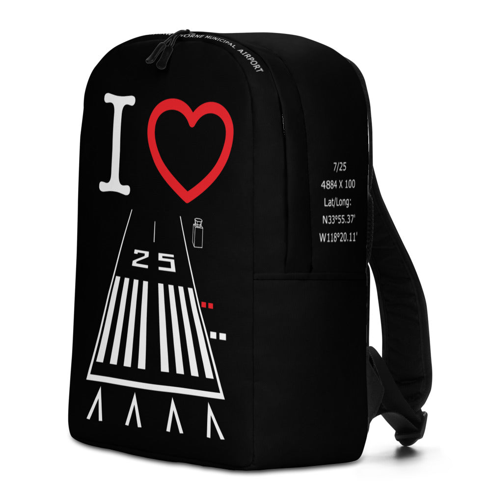 Hawthorne Airport Runway 25 - black minimalist backpack