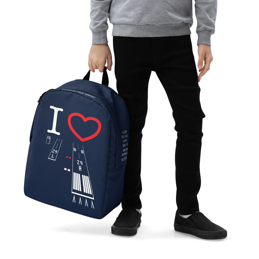 Torrance Airport Runways 29L / 29R navy minimalist backpack