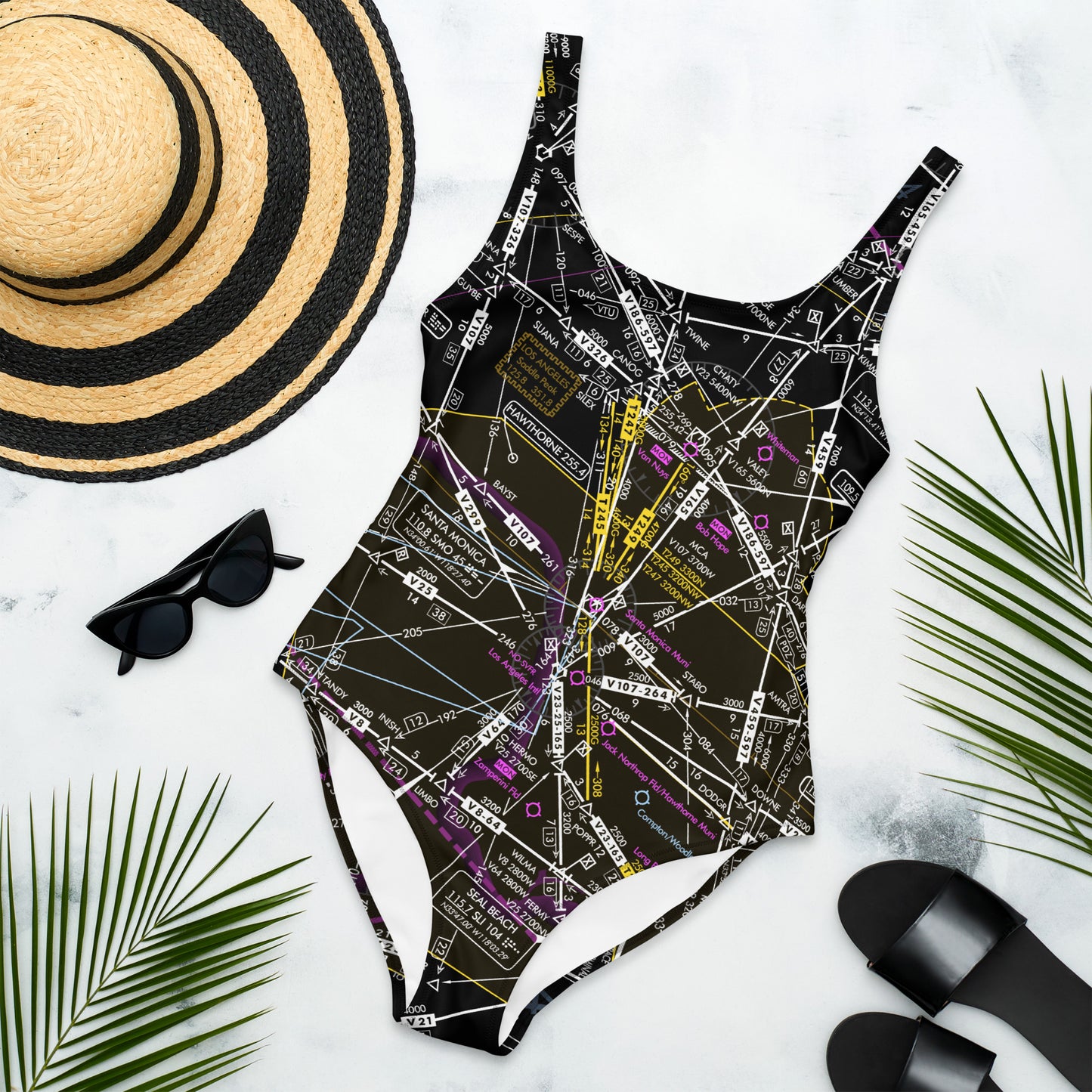 Enroute Low Altitude (ELUS3) Chart - one-piece swimsuit (invert)