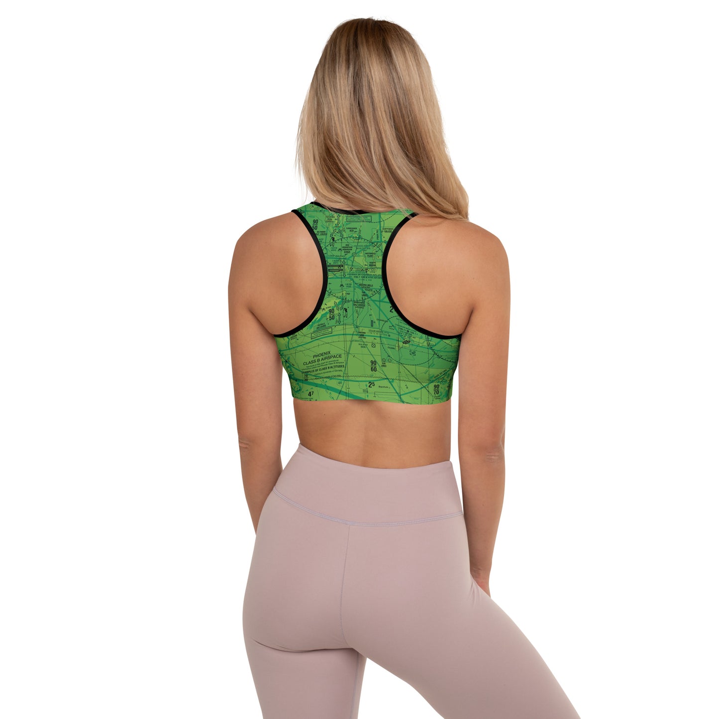 Phoenix TAC Chart Padded Sports Bra (green)