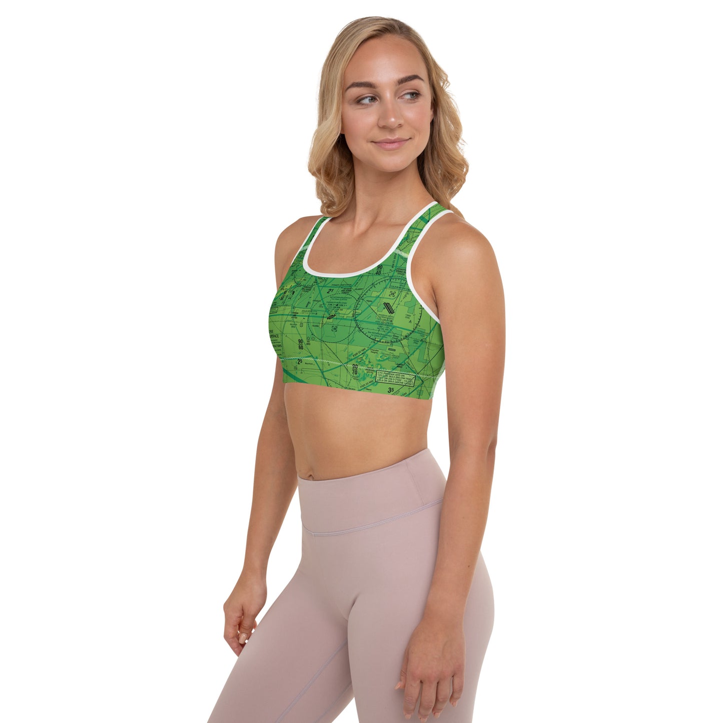 Phoenix TAC Chart Padded Sports Bra (green)