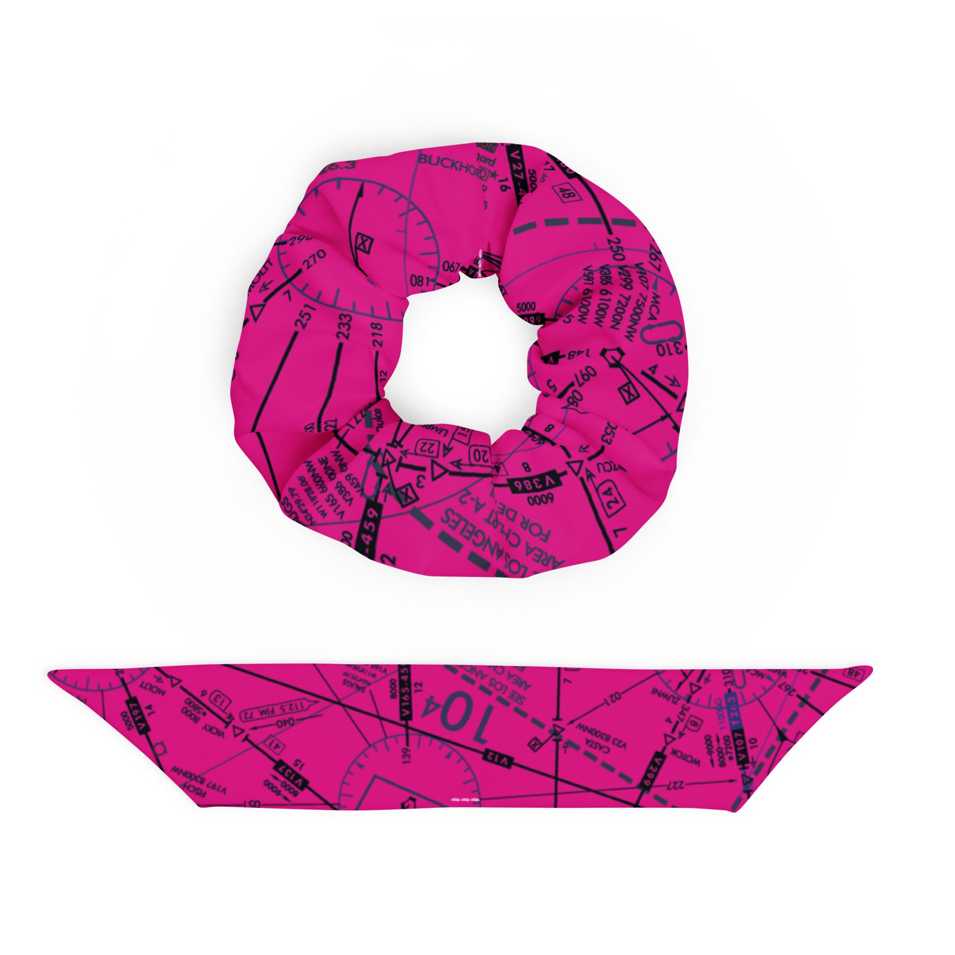 Enroute Low Altitude Chart - pink scrunchie