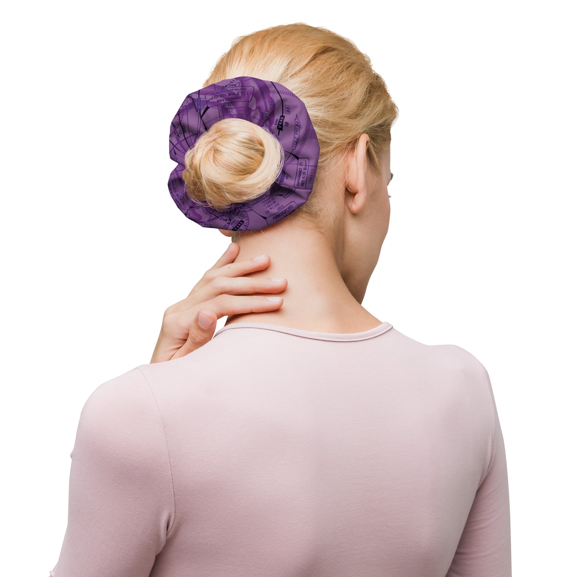Enroute Low Altitude Chart - purple scrunchie
