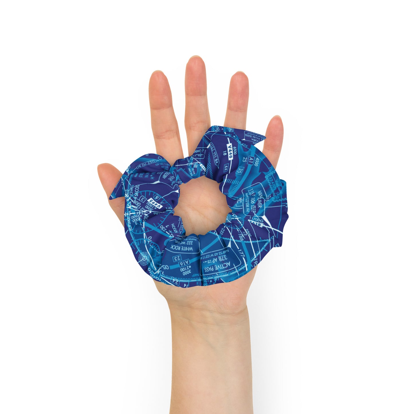 Enroute Low Altitude Chart - blue scrunchie