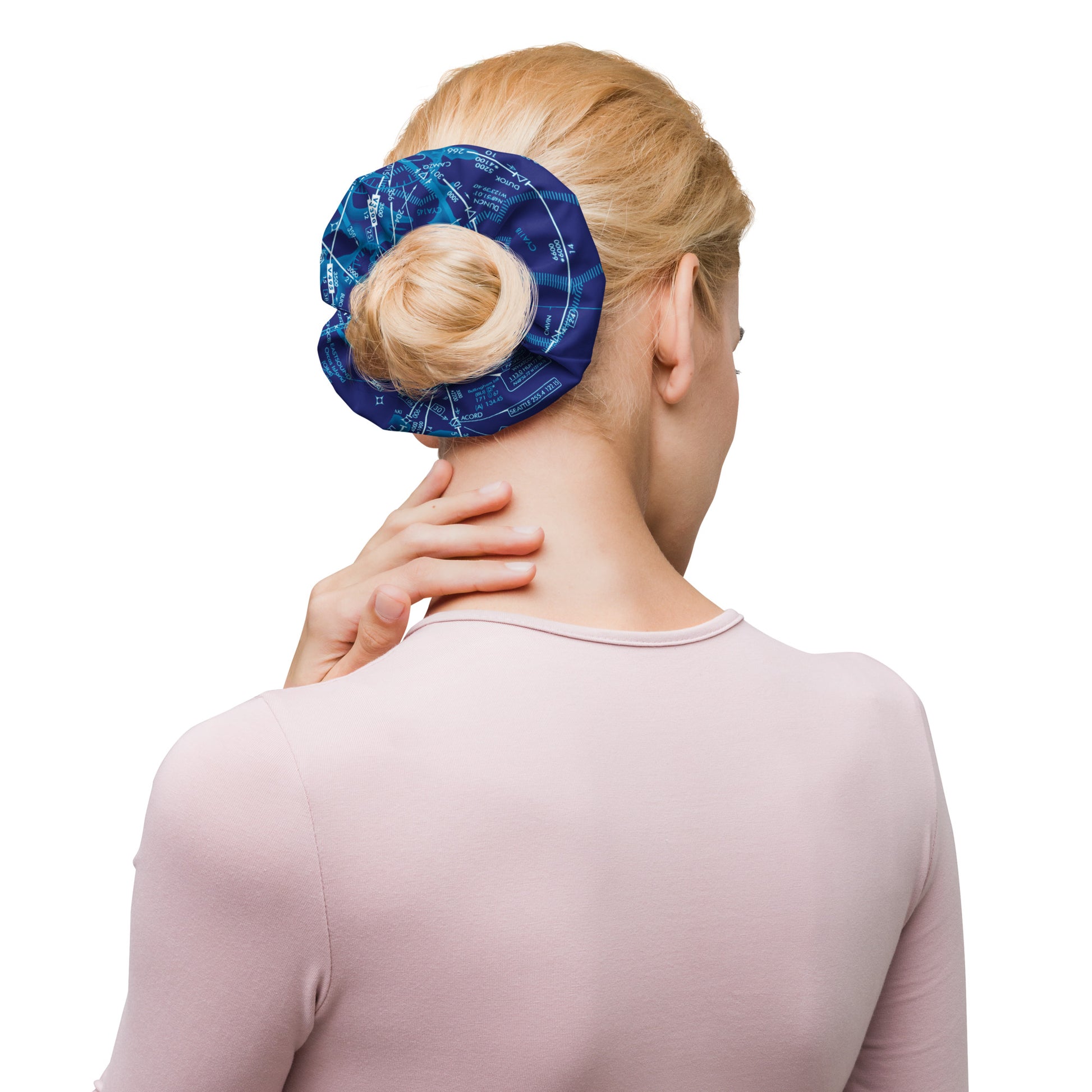 Enroute Low Altitude Chart - blue scrunchie