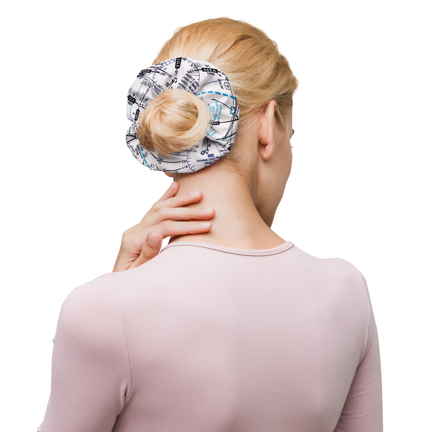 Enroute Low Altitude Chart - white scrunchie