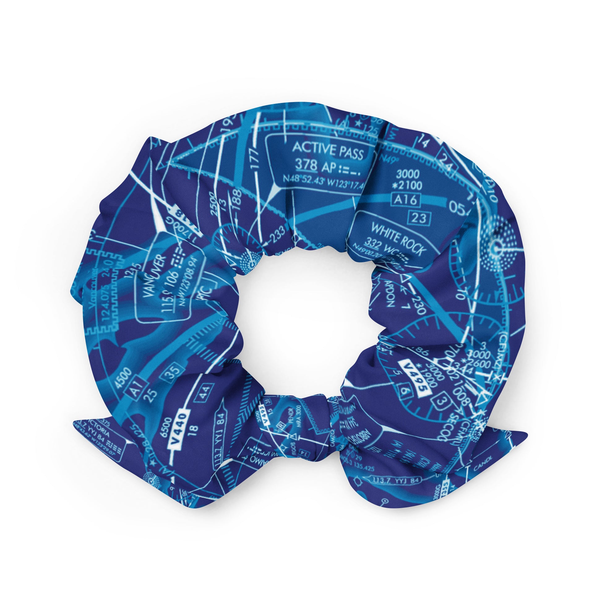 Enroute Low Altitude Chart - blue scrunchie