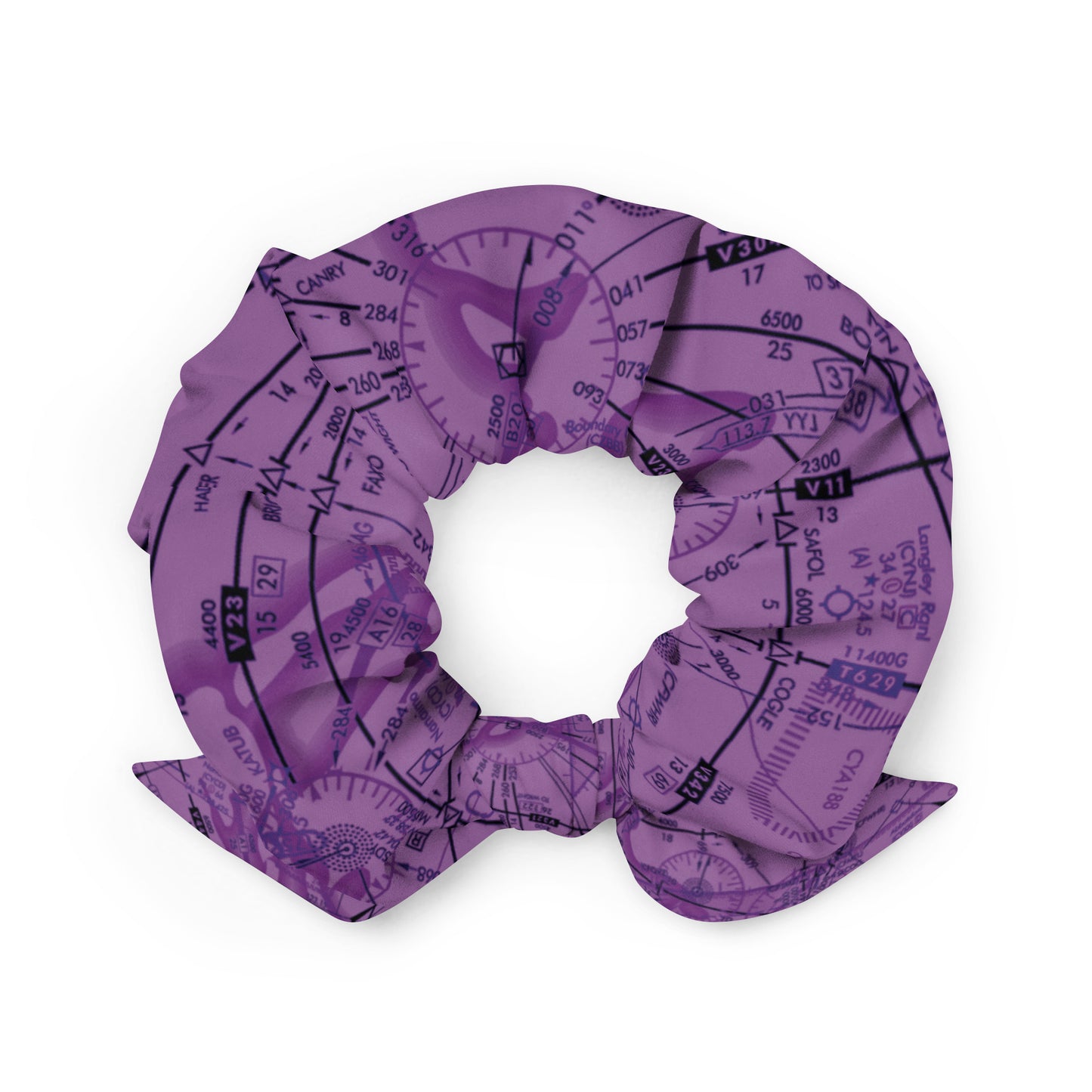 Enroute Low Altitude Chart - purple scrunchie