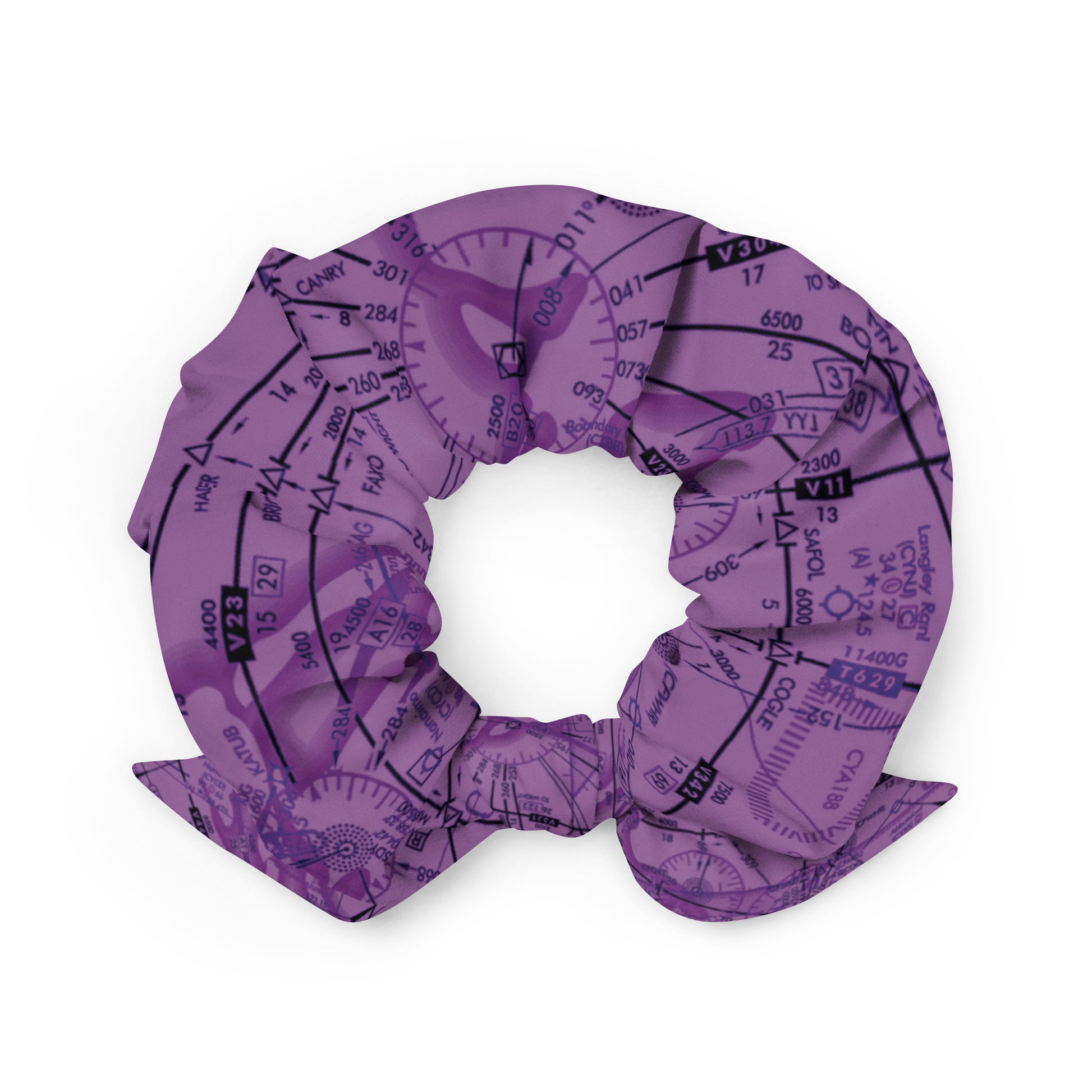 Enroute Low Altitude Chart - purple scrunchie