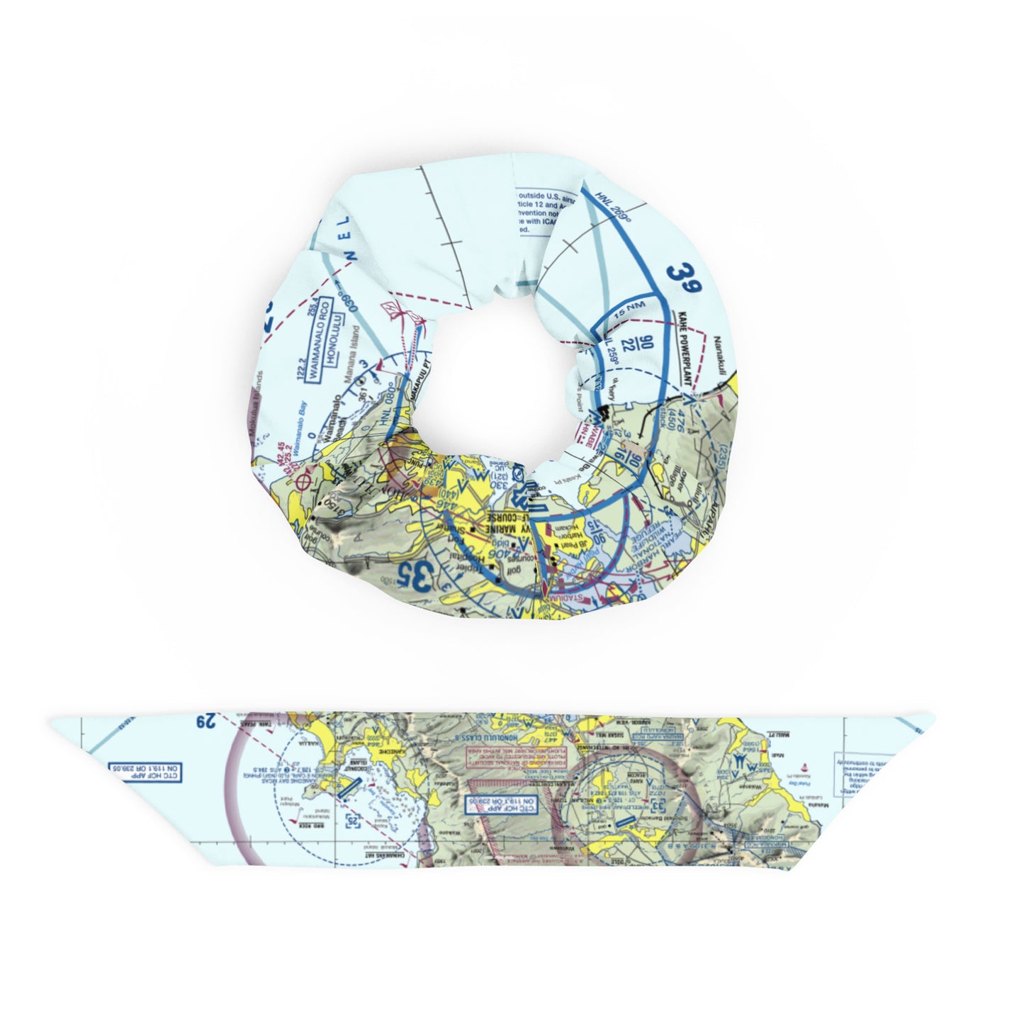 Honolulu Sectional Chart scrunchie