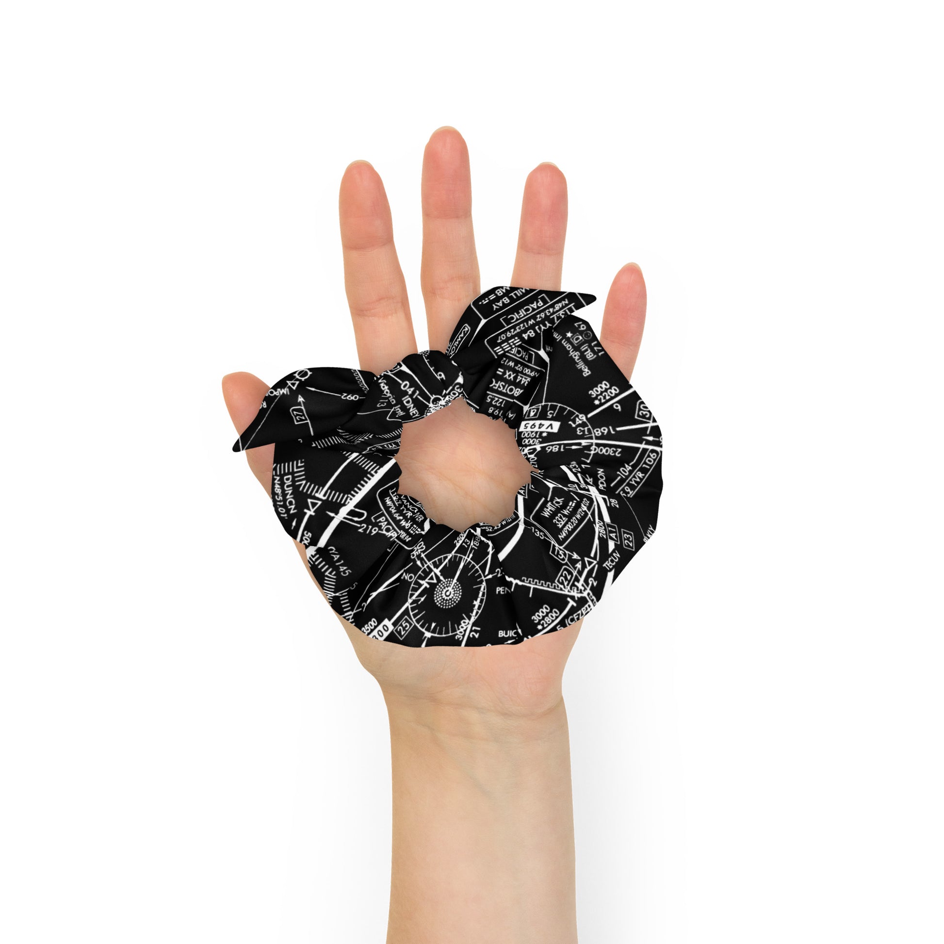 Enroute Low Altitude Chart - black scrunchie