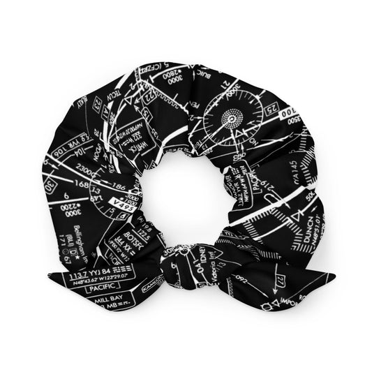 Enroute Low Altitude Chart - black scrunchie