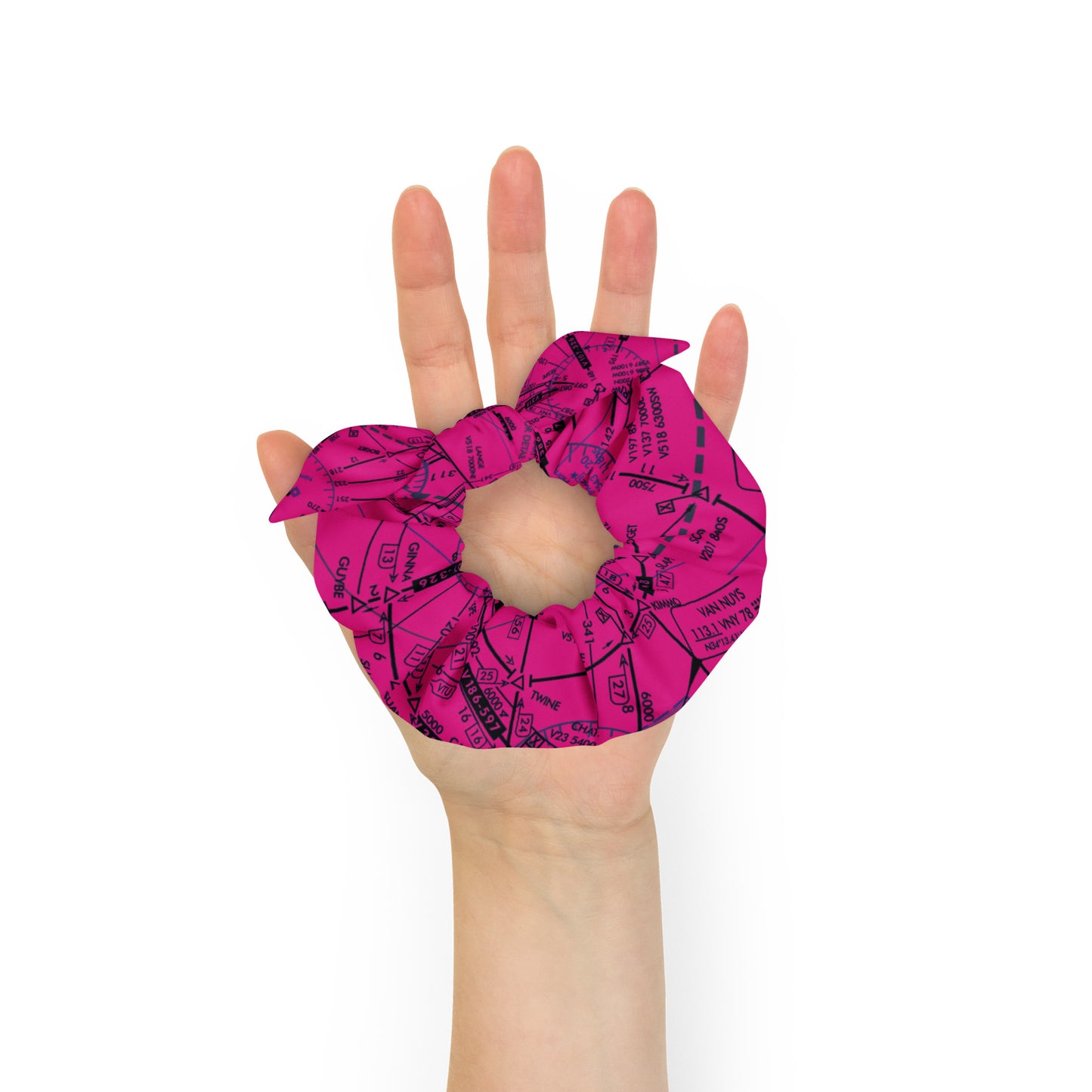 Enroute Low Altitude Chart - pink scrunchie