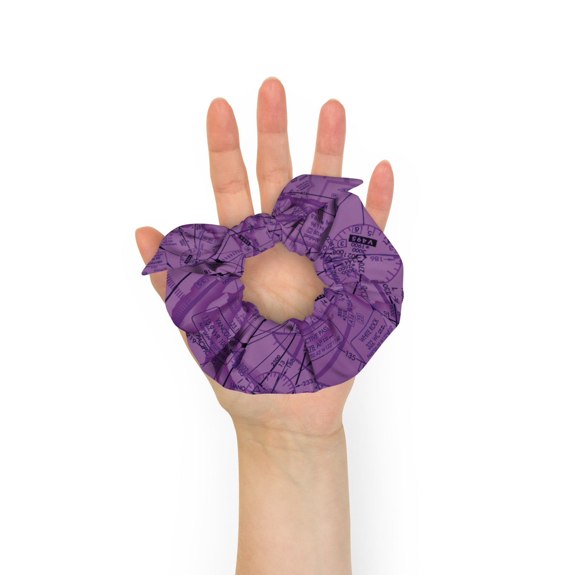 Enroute Low Altitude Chart - purple scrunchie