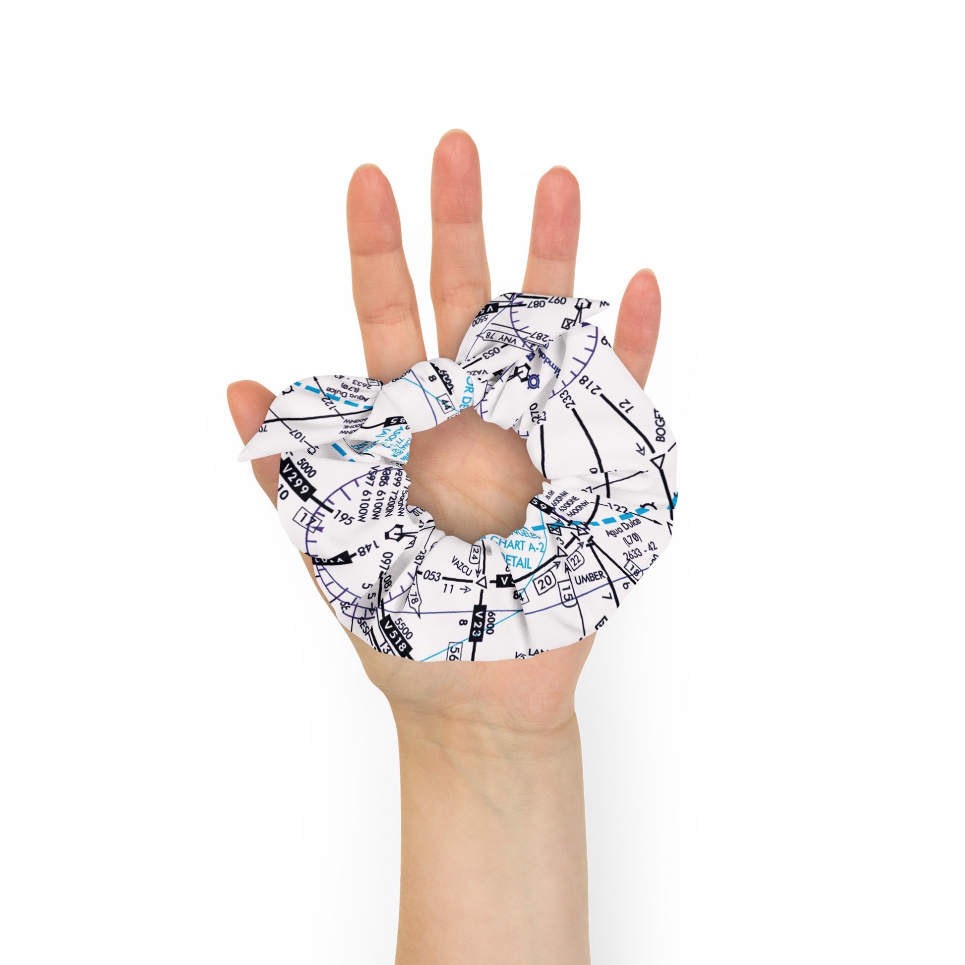 Enroute Low Altitude Chart - white scrunchie