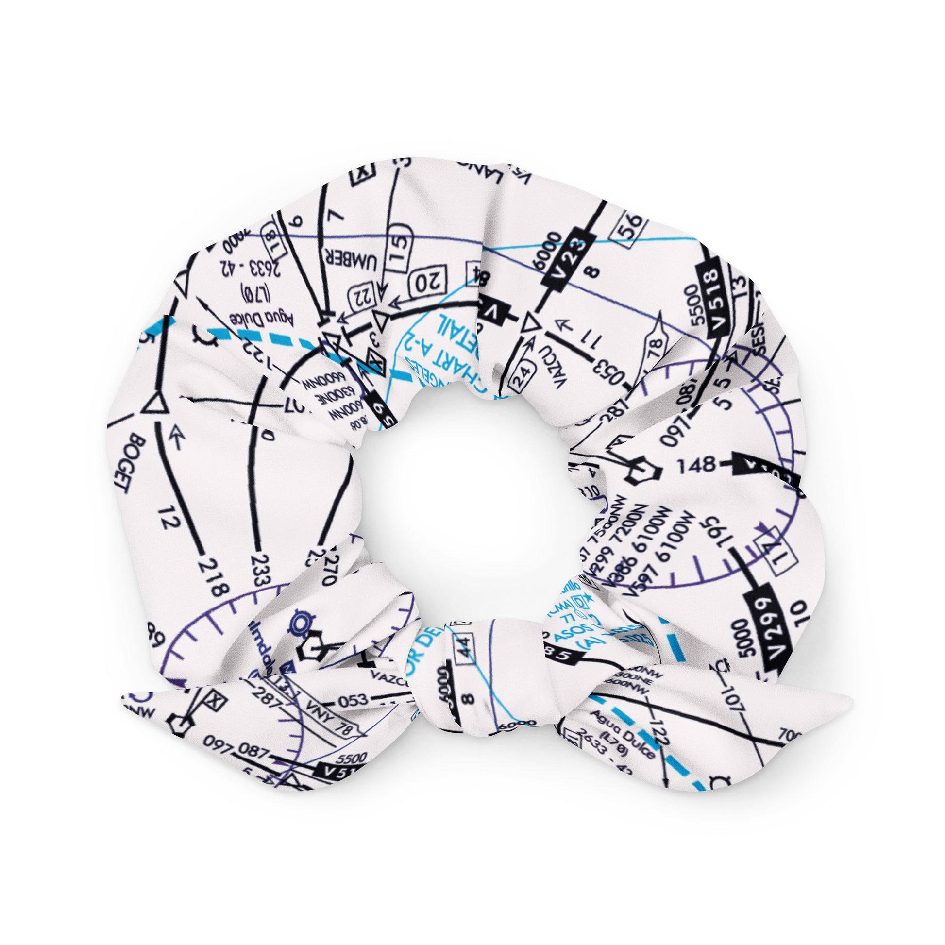 Enroute Low Altitude Chart - white scrunchie