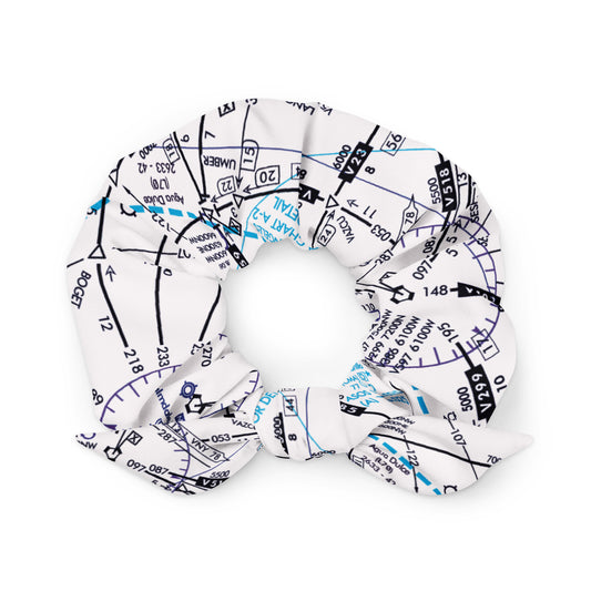 Enroute Low Altitude Chart - white scrunchie