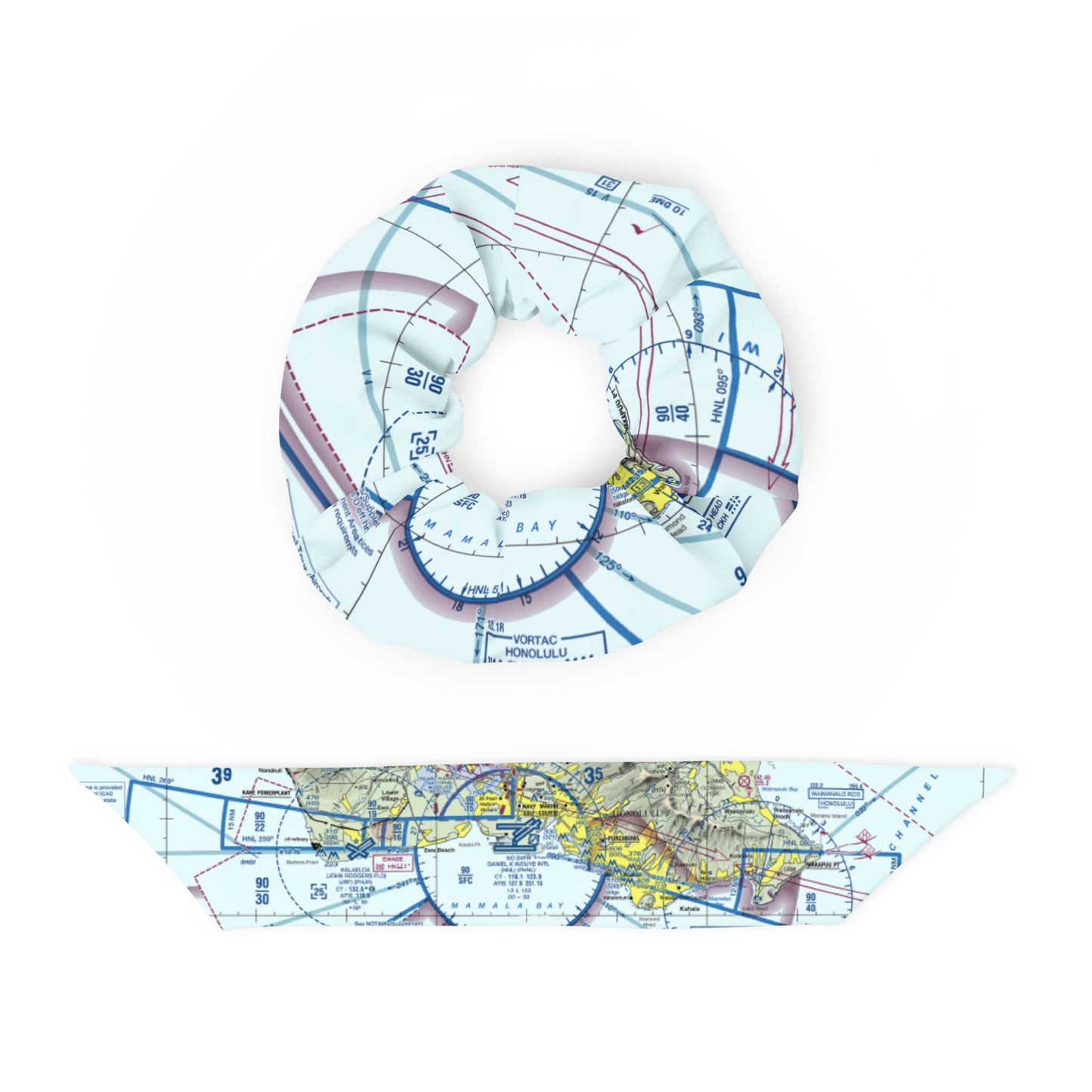 Honolulu Sectional Chart scrunchie