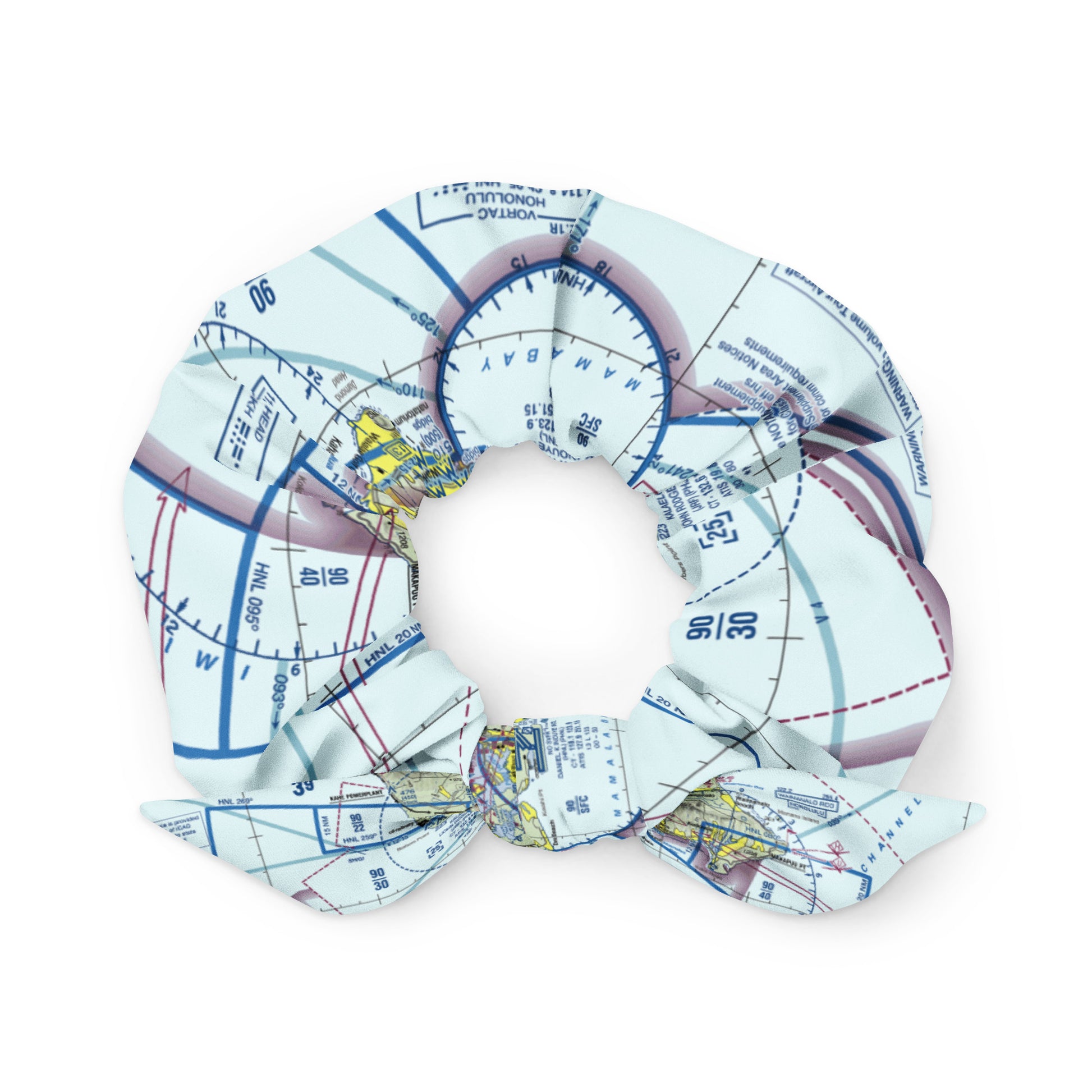 Honolulu Sectional Chart scrunchie