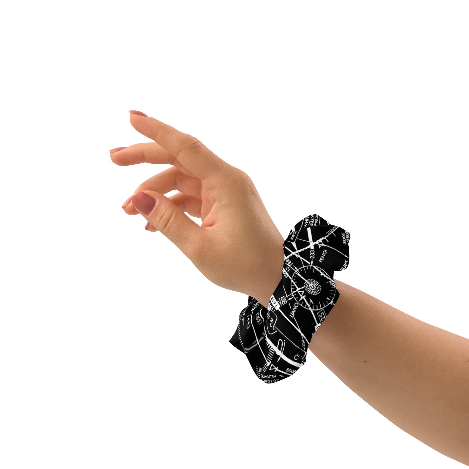 Enroute Low Altitude Chart - black scrunchie