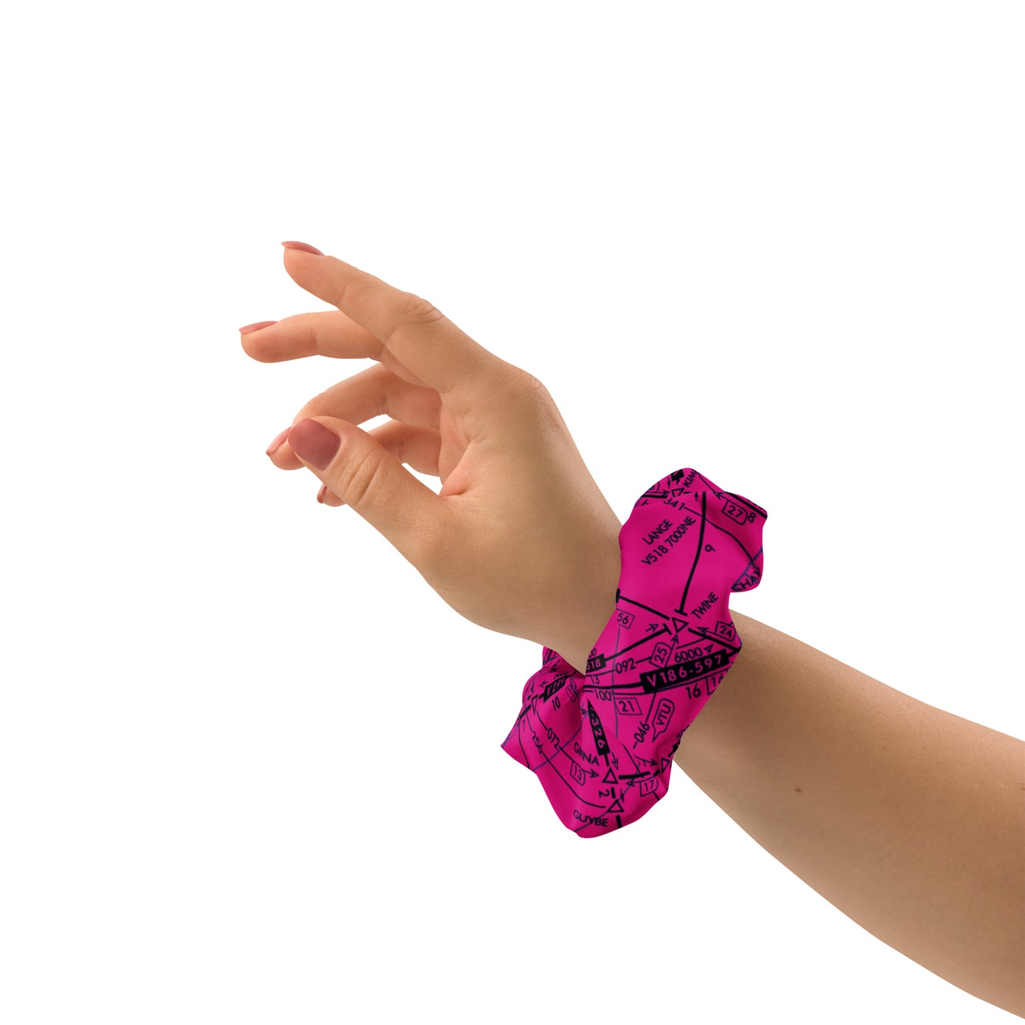 Enroute Low Altitude Chart - pink scrunchie