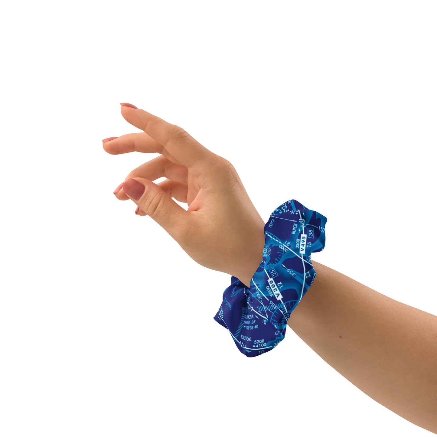 Enroute Low Altitude Chart - blue scrunchie