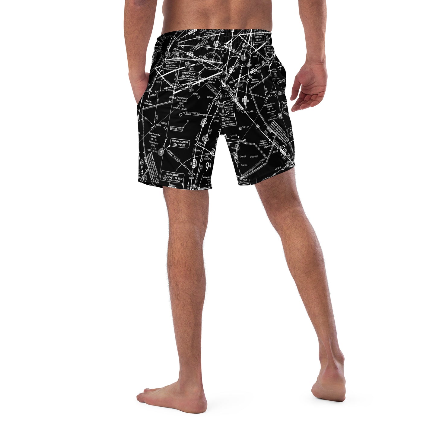 Enroute Low Altitude (ELUS1) Chart - men's swim trunks (black)