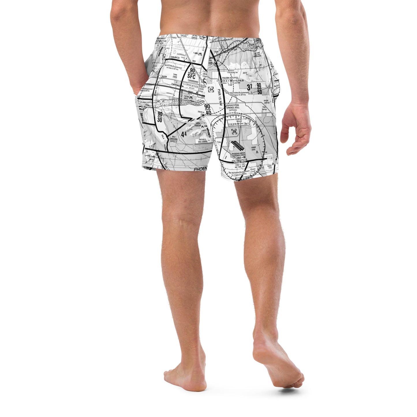 Phoenix TAC Chart - men's swim trunks (b&w)