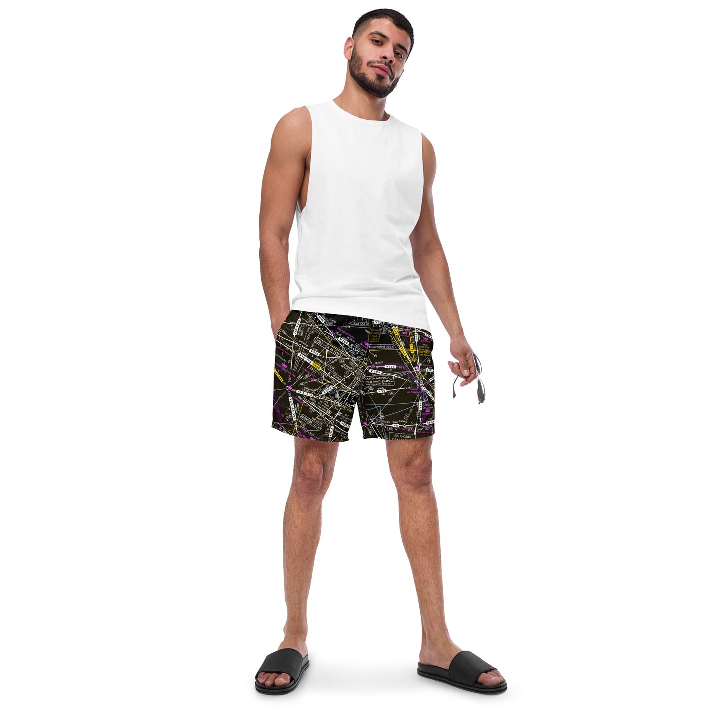 Aeronautical Chart - men's swim trunks (invert 2)