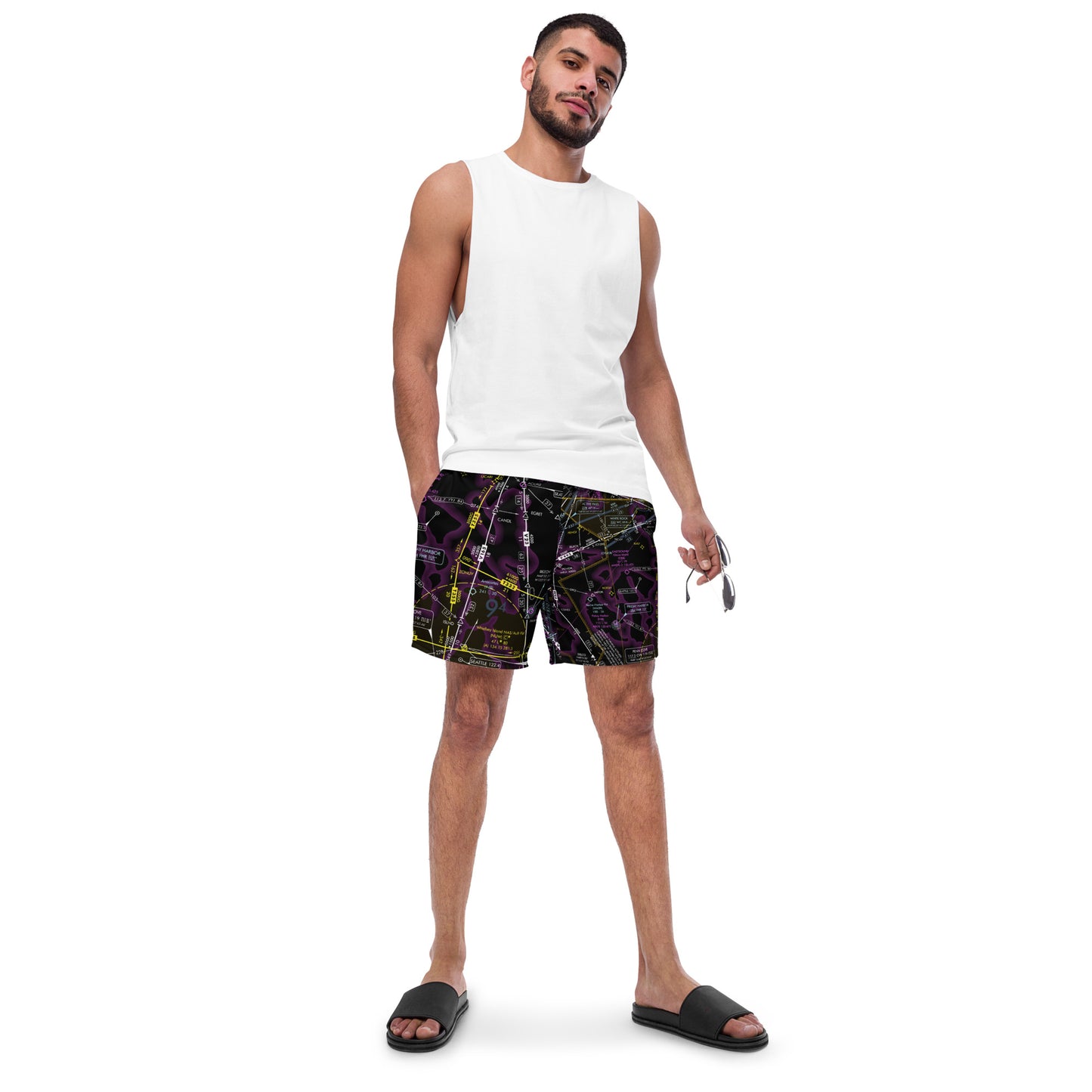 Enroute Low Altitude (ELUS1) Chart - men's swim trunks (invert)