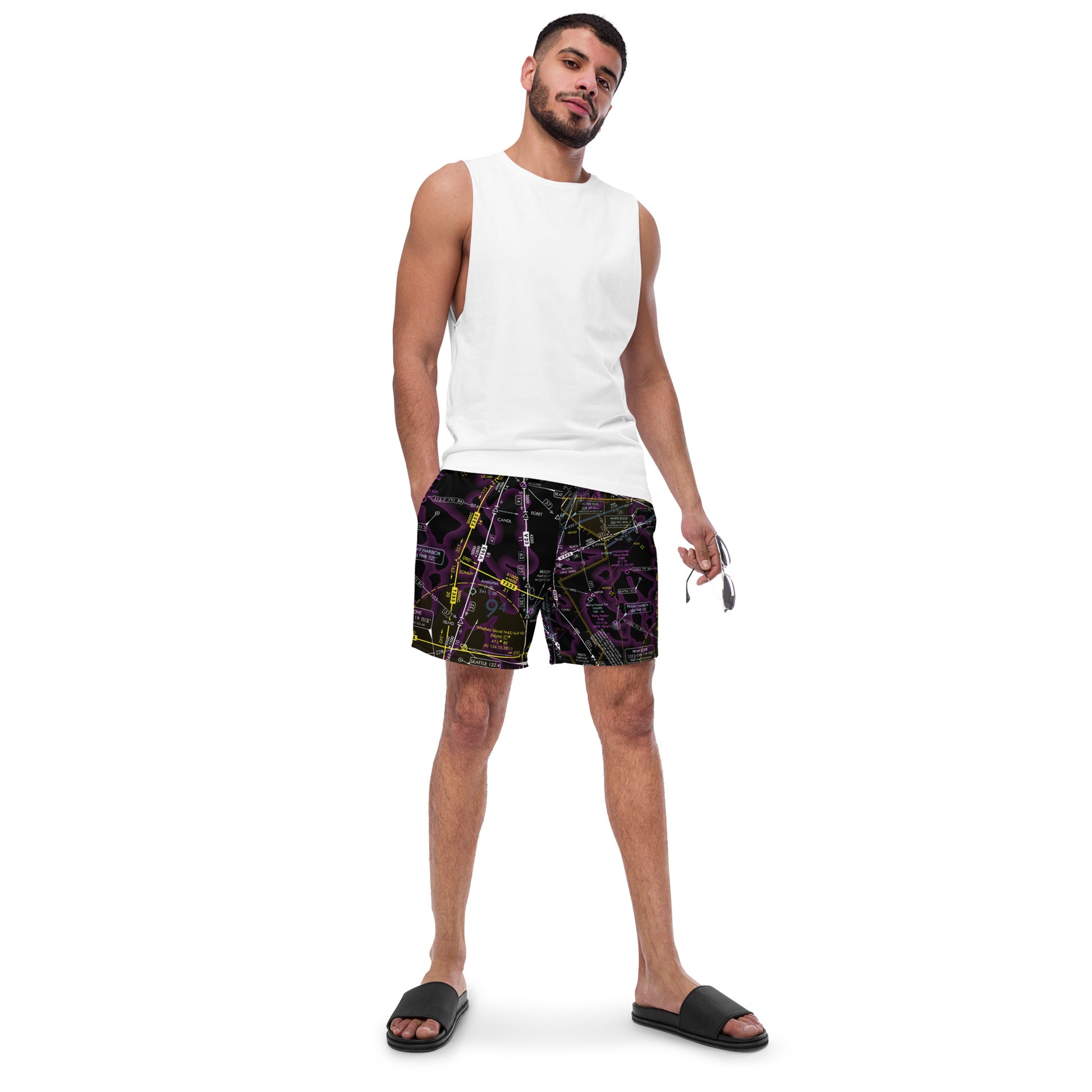 Enroute Low Altitude (ELUS1) Chart - men's swim trunks (invert)