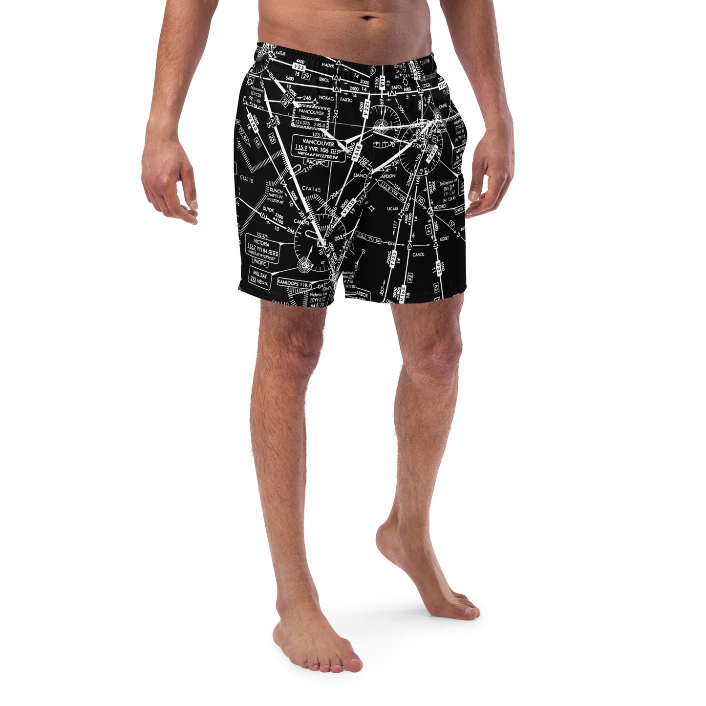 Enroute Low Altitude (ELUS1) Chart - men's swim trunks (black)