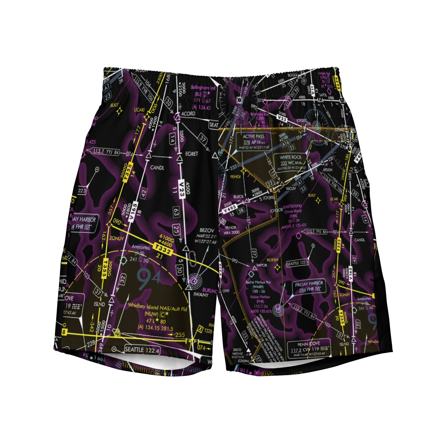 Enroute Low Altitude (ELUS1) Chart - men's swim trunks (invert)