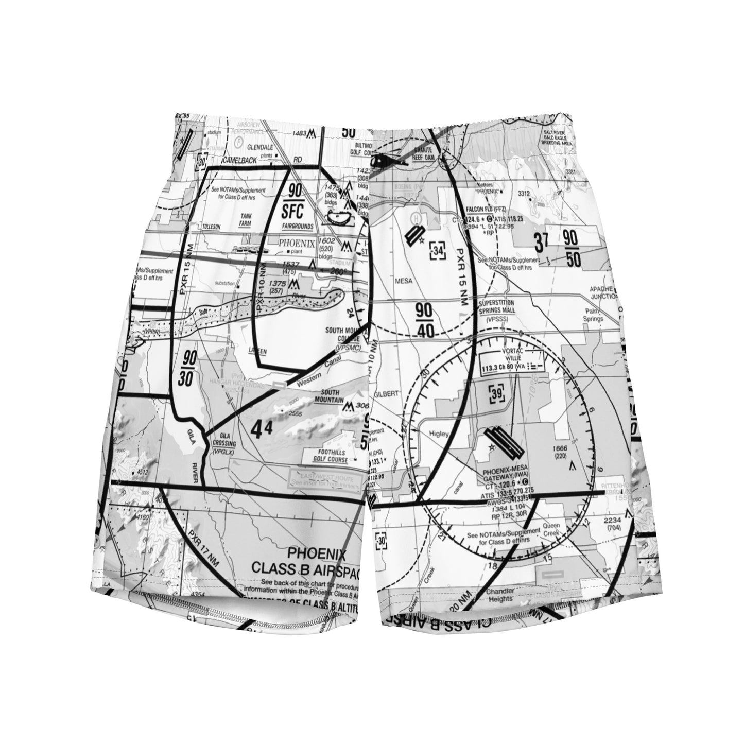 Phoenix TAC Chart - men's swim trunks (b&w)