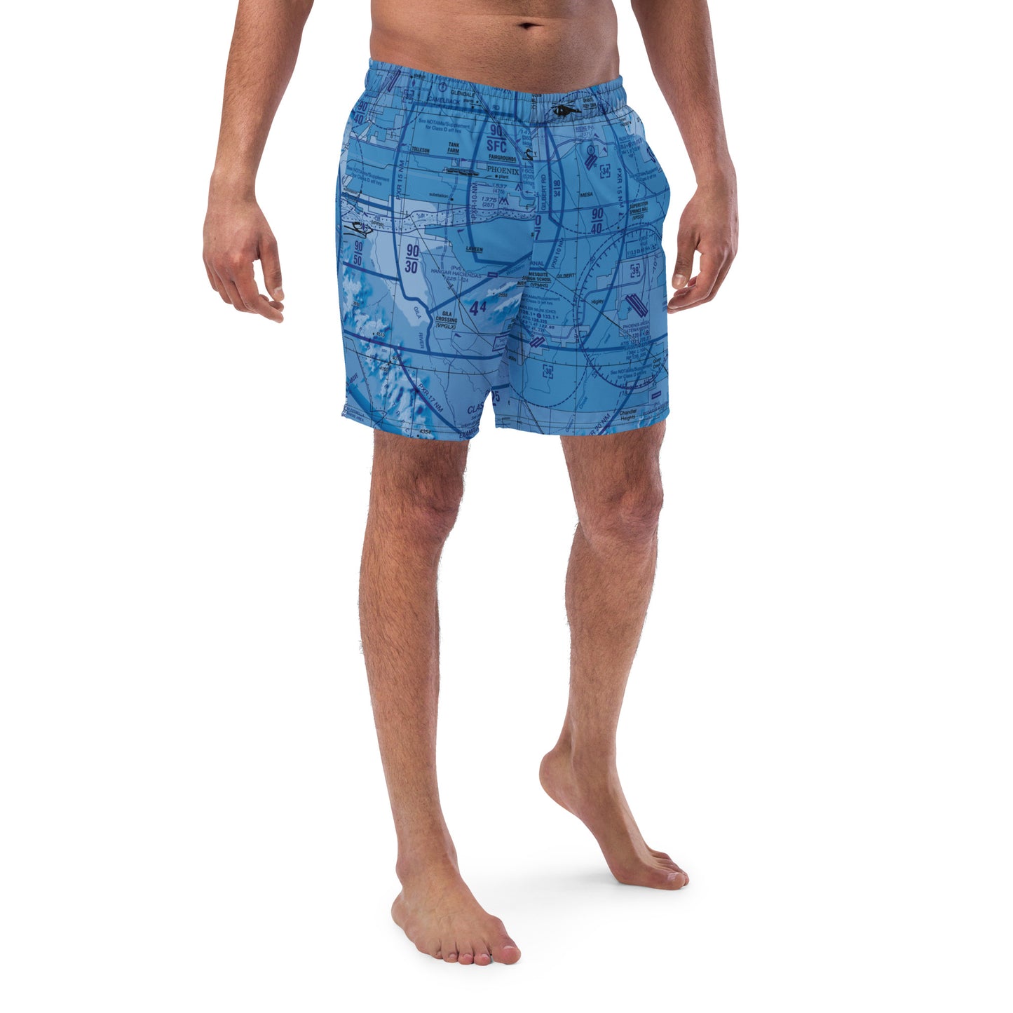 Phoenix TAC Chart men's swim trunks (blue)