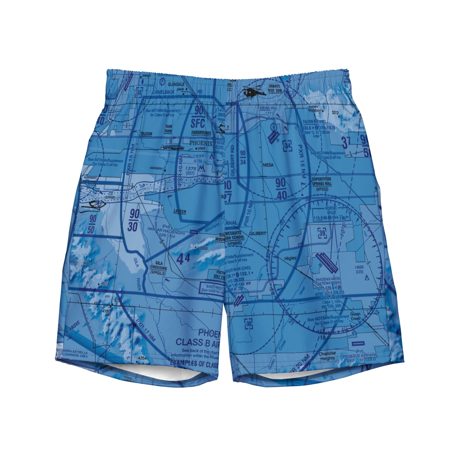 Phoenix TAC Chart men's swim trunks (blue)