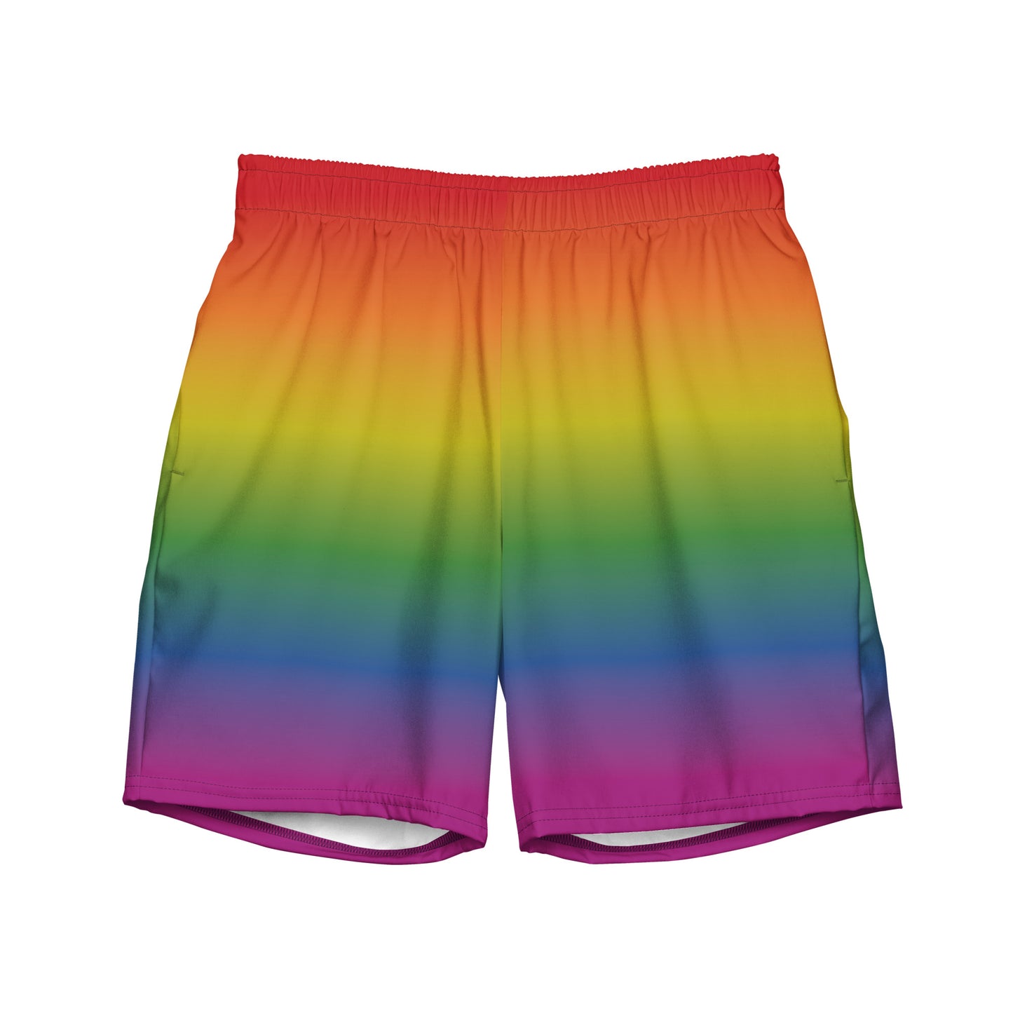 Rainbow men's swim trunks