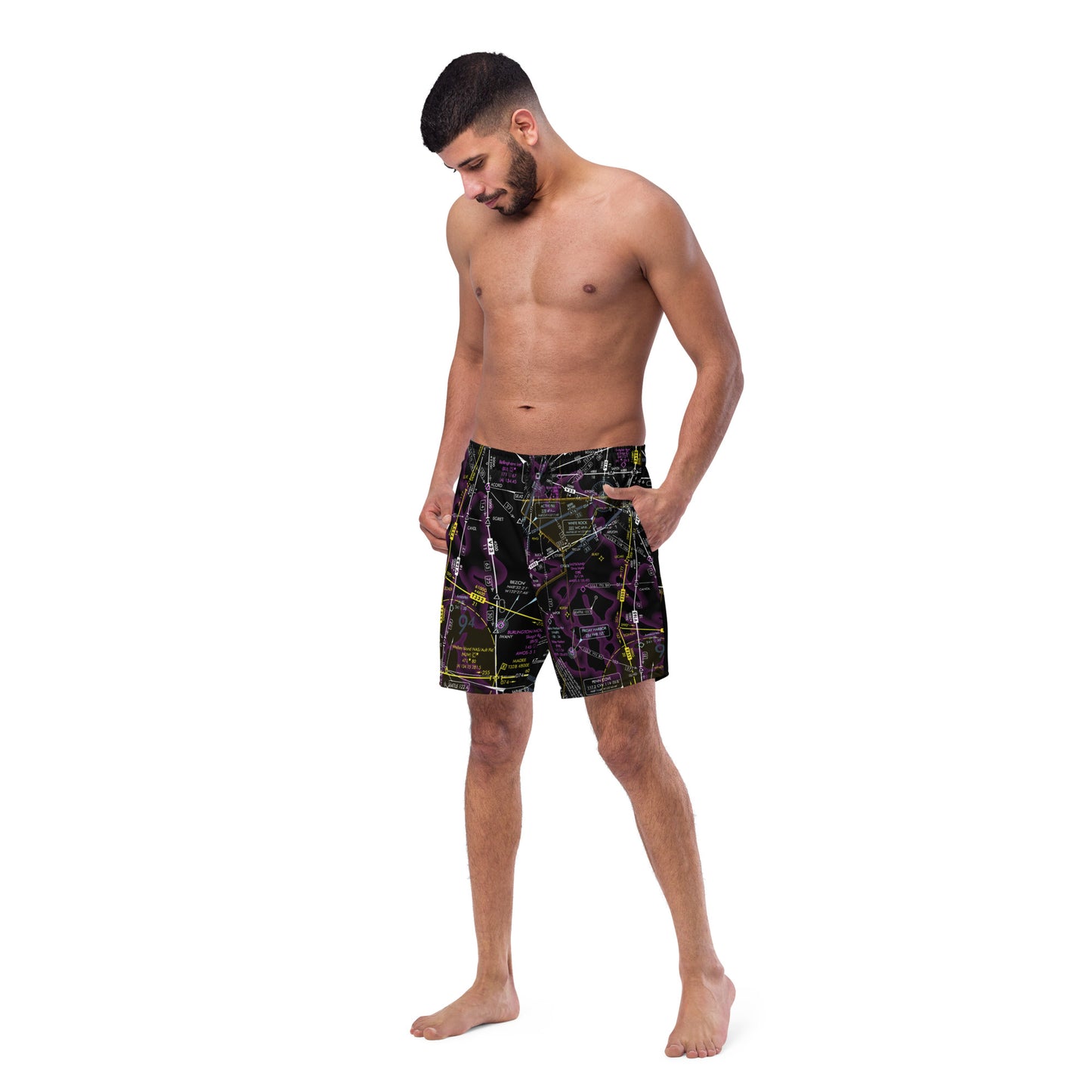 Enroute Low Altitude (ELUS1) Chart - men's swim trunks (invert)