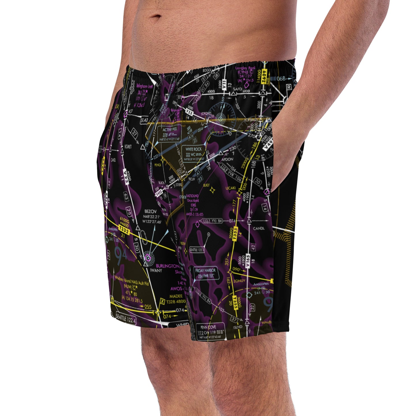 Enroute Low Altitude (ELUS1) Chart - men's swim trunks (invert)