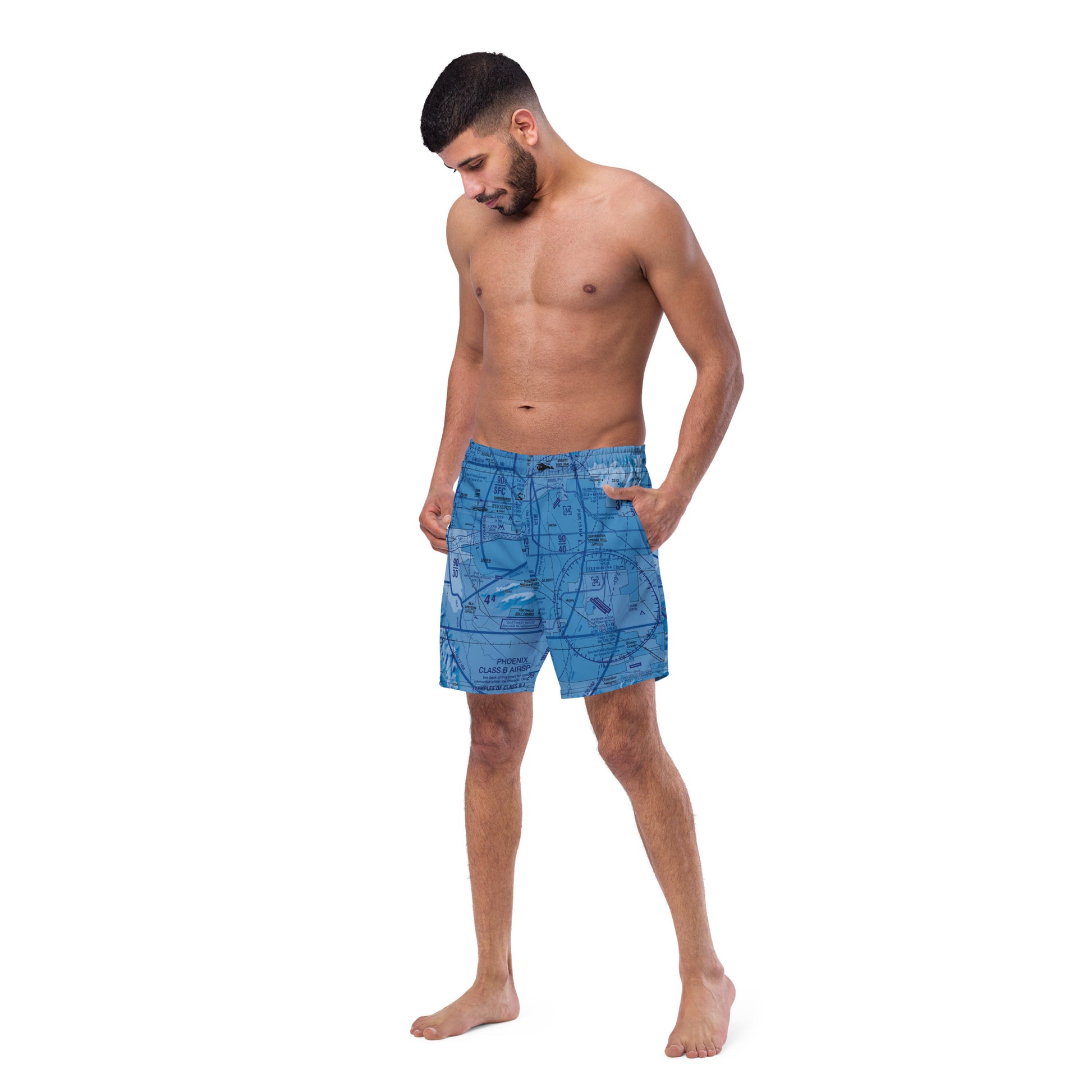 Phoenix TAC Chart men's swim trunks (blue)