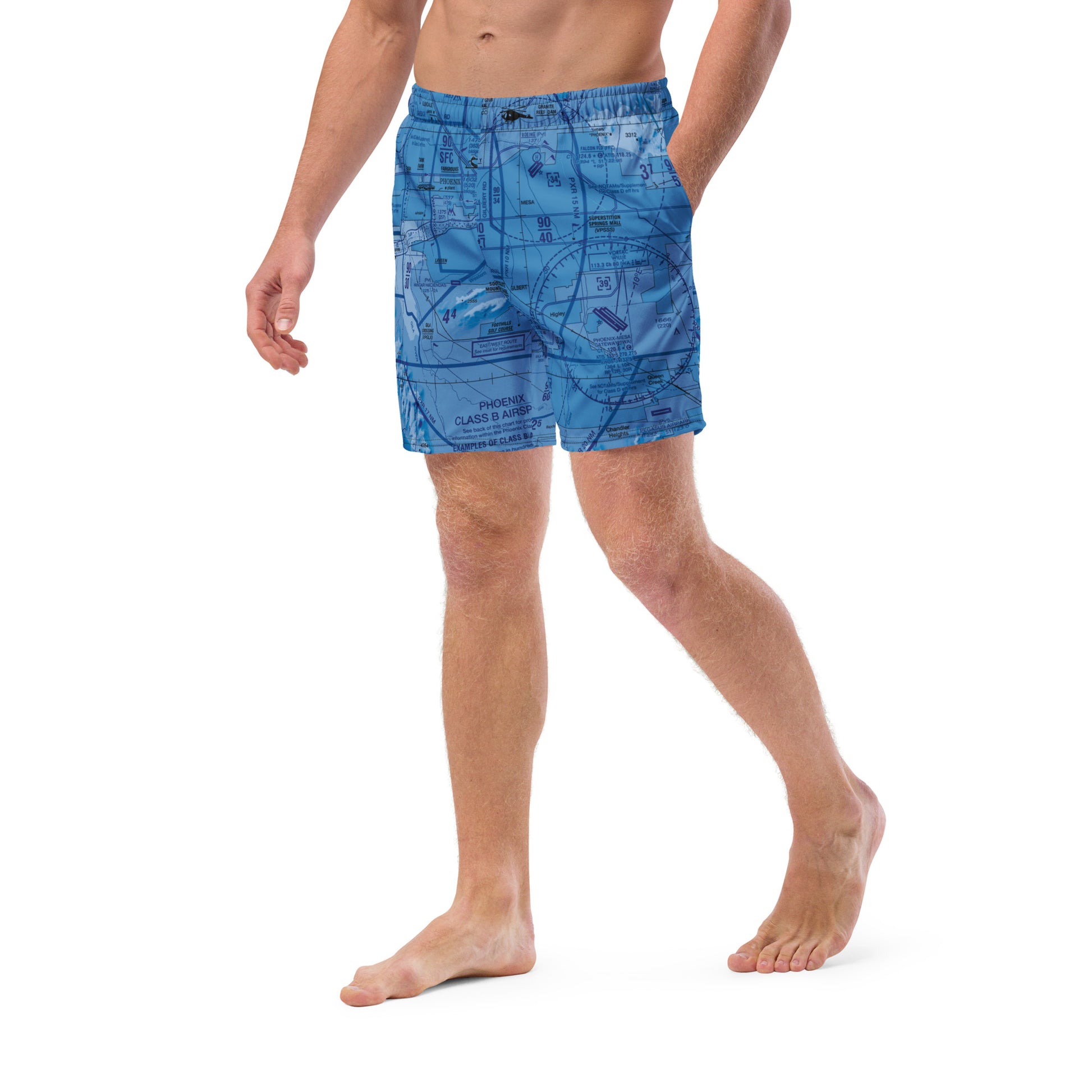 Phoenix TAC Chart men's swim trunks (blue)