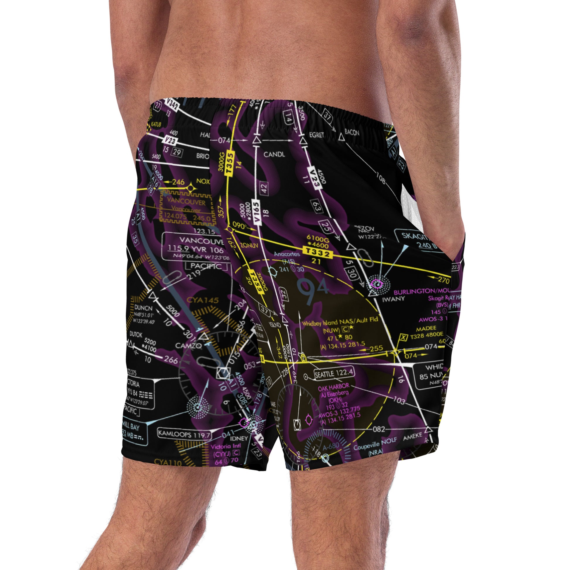 Enroute Low Altitude (ELUS1) Chart - men's swim trunks (invert)