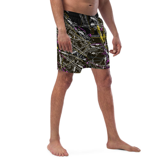 Aeronautical Chart - men's swim trunks (invert 2)