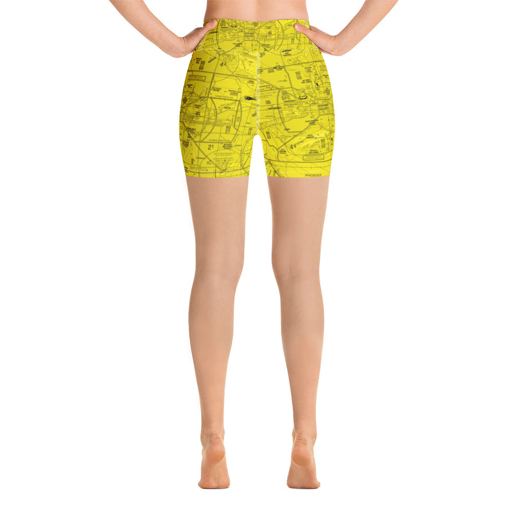 Phoenix TAC Chart yoga shorts (yellow)