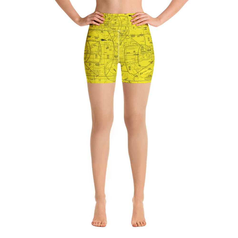 Phoenix TAC Chart yoga shorts (yellow)