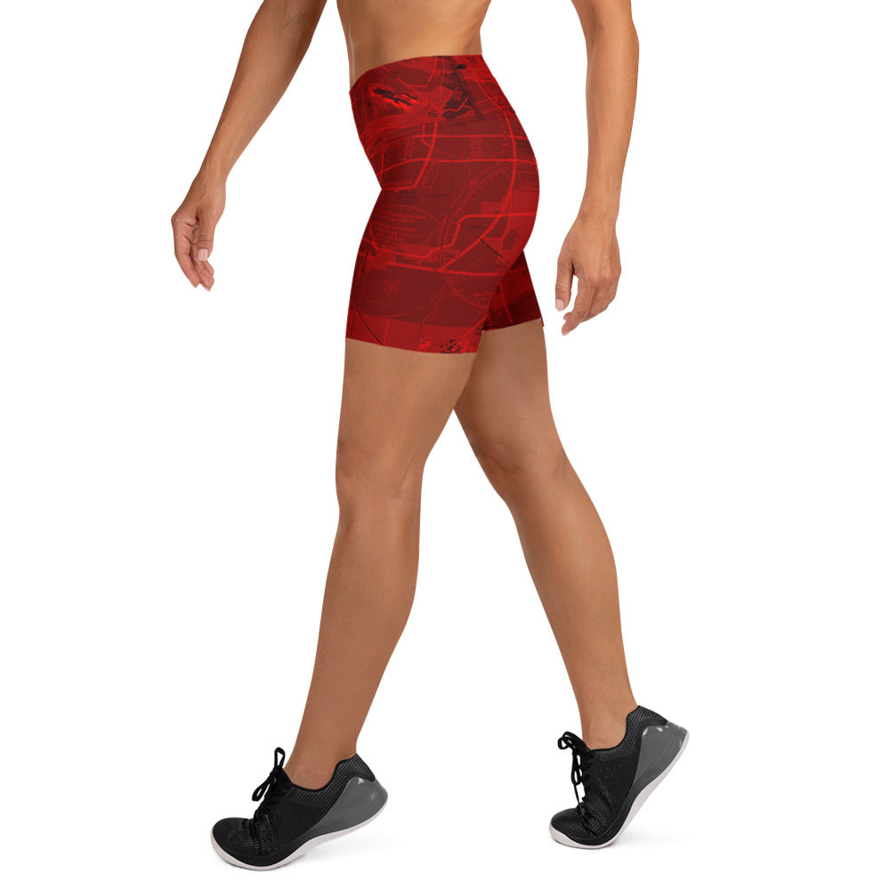 Phoenix TAC Chart yoga shorts (red)