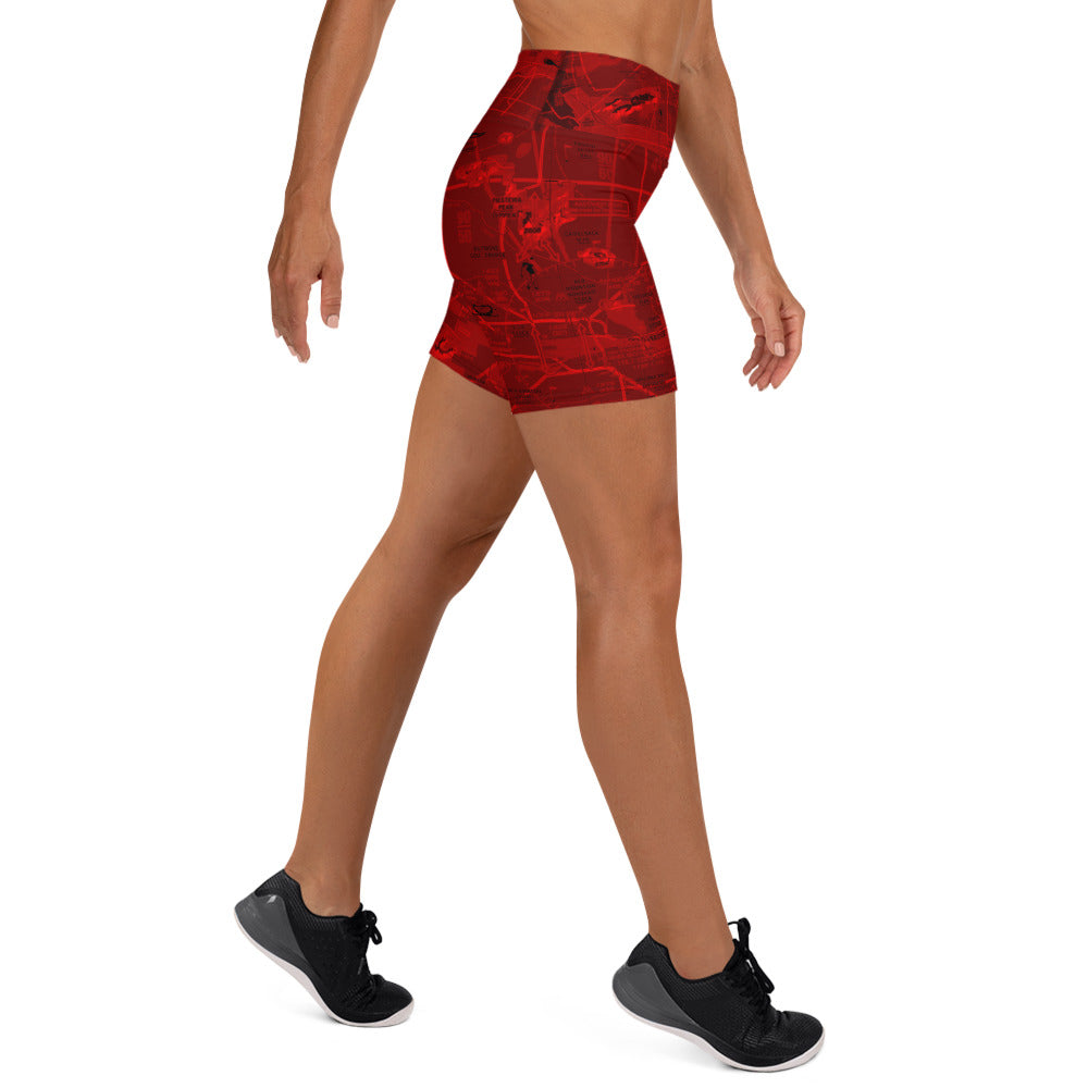 Phoenix TAC Chart yoga shorts (red)