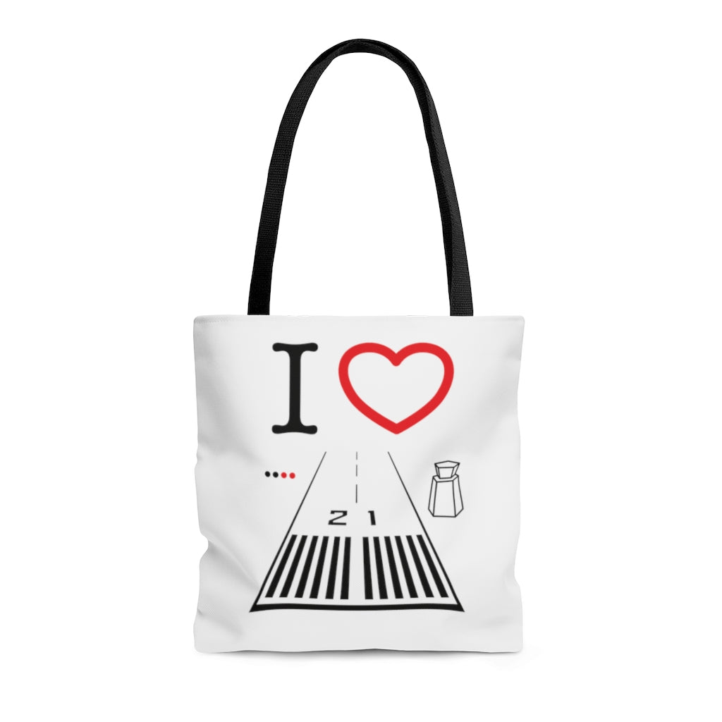 Santa Monica Airport Runway 21 / 3 - tote bag (white)
