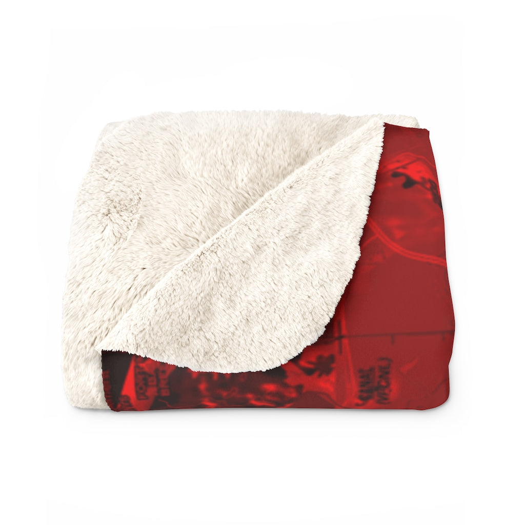Phoenix TAC Chart sherpa fleece blanket (red)