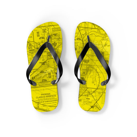 Aeronautical Chart Flip-Flops (PHX/yellow)